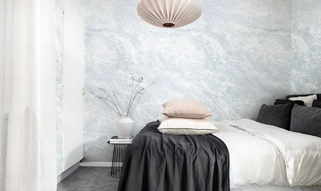 Detailed view of a bedroom corner